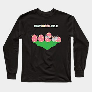 Happy easter's day, Bunny easter, easter egg, Bunny hatch from easter egg, cute bunny, rabbit lover. Long Sleeve T-Shirt